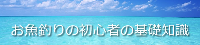 お魚釣りの初心者の基礎知識